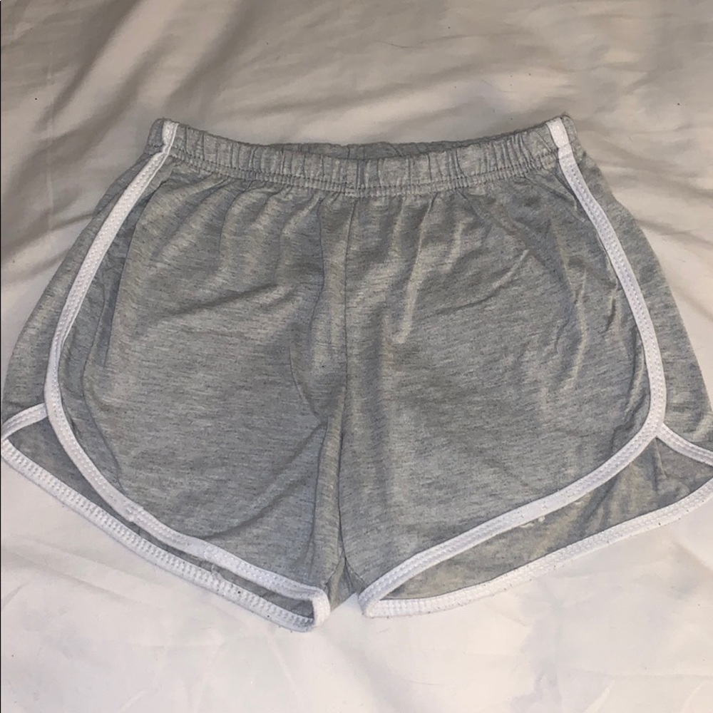 Gray workout shorts